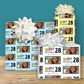 マディソン名前をカスタムするエージ28誕生日ラッピング紙 ラッピングペーパーシート