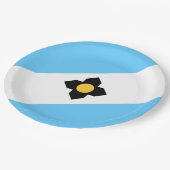 マディソン国旗(ウィスコンシン州) ペーパープレート (アングル)