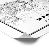 マディソン地図 ポスター (角)