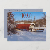 マディソン郡アイオワのカバーブリッジ ポストカード (正面/裏面)