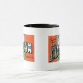 マディソン、ウィスコンシンからの挨拶! マグカップ (中央)