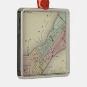 マディソン、ウィスコンシンの地図 メタルオーナメント (右)