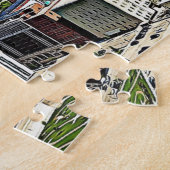 マディソン、ウィスコンシンダウンタウンレイクと建物 ジグソーパズル (側面)