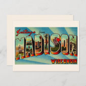 マディソン ウィスコンシン州 挨拶 ポストカード (正面/裏面)