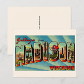 マディソン ウィスコンシン 挨拶 ポストカード (正面/裏面)