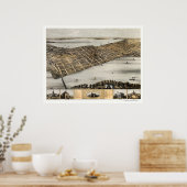 マディソンWIパノラママップ – 1867 ポスター (キッチン)