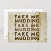 マディングを持って行く ポストカード (正面/裏面)