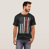 マディング米州旗7月4日マッドボギングマッド Tシャツ (正面フル)