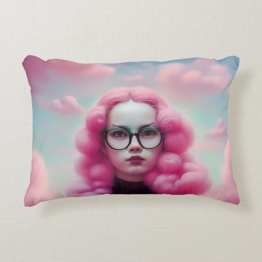 マディーピンクの髪 アクセントクッション (正面)