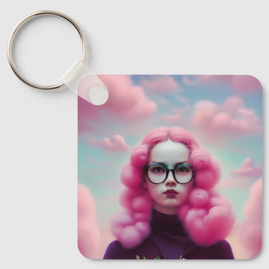 マディーピンクの髪 キーホルダー (正面)