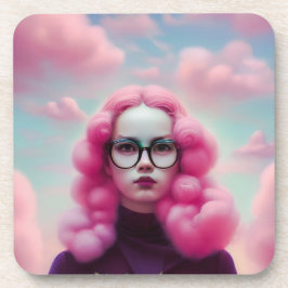 マディーピンクの髪 コースター