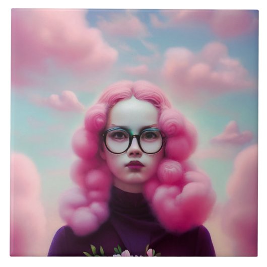 マディーピンクの髪 タイル (正面)