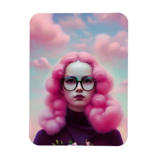 マディーピンクの髪 マグネット (縦)