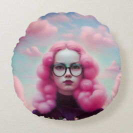 マディーピンクの髪 ラウンドクッション