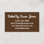 マディーラインケーキCookieベーカリーベーカー食品 名刺 (裏面)