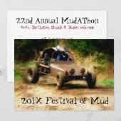 マディ・ムッドフェスト・ダヌバギー 4x4 イベント 招待状 (正面/裏面)