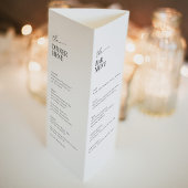 マディ モダン トリフォールド テーブル ナンバーとメニュー