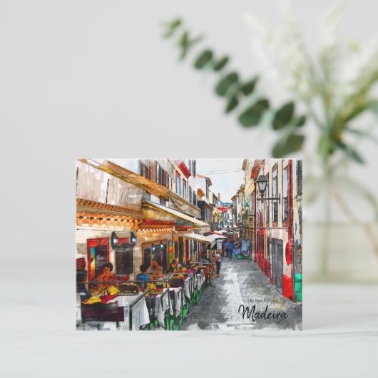 マデイラでの食事，ポルトガルポストカード ポストカード (スタンド正面)