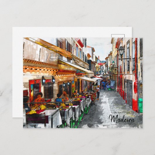 マデイラでの食事，ポルトガルポストカード ポストカード (正面/裏面)