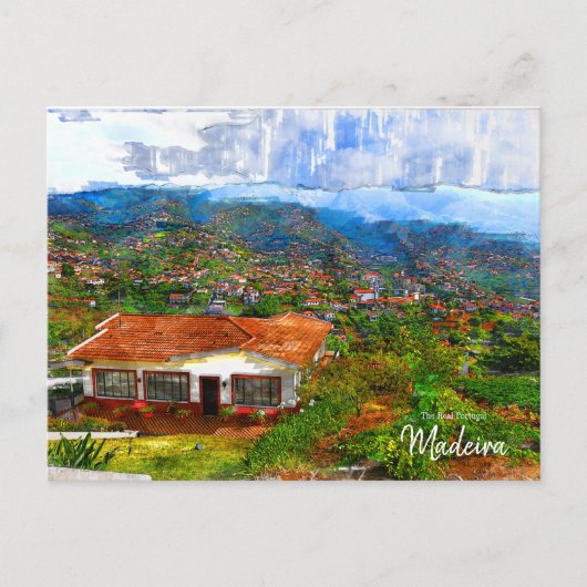 マデイラでの食事,ポルトガルポストカード ポストカード (正面)