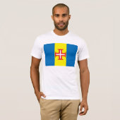 マデイラの島の旗のTシャツ Tシャツ (正面フル)