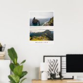 マデイラの風景、旅行写真コラージュ ポスター (ホームオフィス)