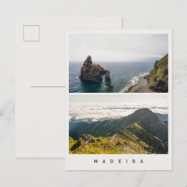 マデイラの風景、旅行写真コラージュ ポストカード