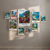 マデイラアイランドトラベルポスターポルトガルウォールアート ポスター