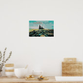 マデイラアイランドリベイラダジャネラビーチ，ポルトガル ポスター (キッチン)