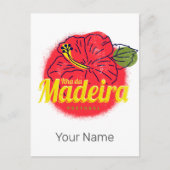 マデイラハイビスカスフラワーアイランドポルトガルお土産 シーズンポストカード (正面)