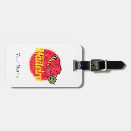 マデイラハイビスカスフラワーアイランドポルトガルお土産 ラゲッジタグ (正面横)