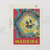 マデイラパッションフラワーイラストレーション ポストカード (正面/裏面)