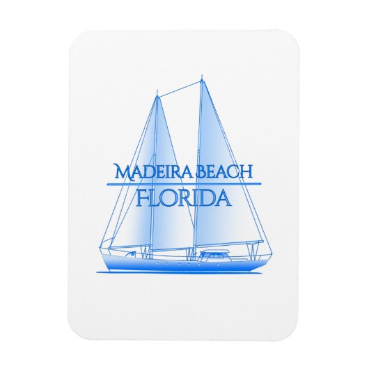 マデイラビーチ沿岸航海のセーリングセーラー マグネット (縦)