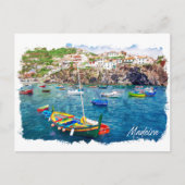 マデイラポルカラフルトガルヴィンテージトラベル ポストカード (正面)