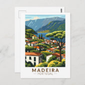 マデイラポルトガルアイランドトラベルアートヴィンテージ ポストカード (正面/裏面)