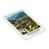 マデイラポルトガルアイランドトラベルアートヴィンテージ マグネット (右側)