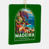 マデイラポルトガルトラベルアートヴィンテージ セラミックオーナメント (右)