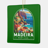 マデイラポルトガルトラベルアートヴィンテージ セラミックオーナメント (左)
