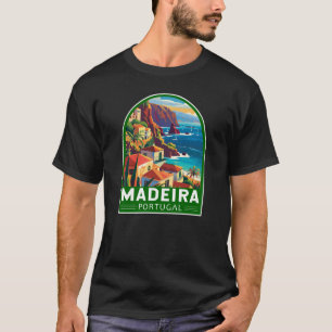 マデイラポルトガルトラベルアートヴィンテージ Tシャツ