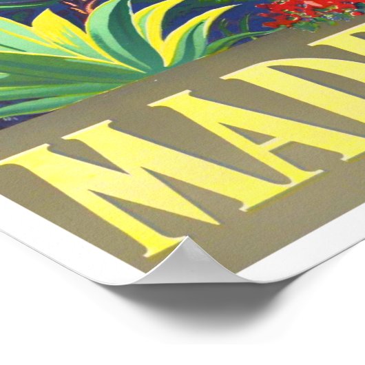 マデイラヴィンテージ旅行ポスター ポスター (角)