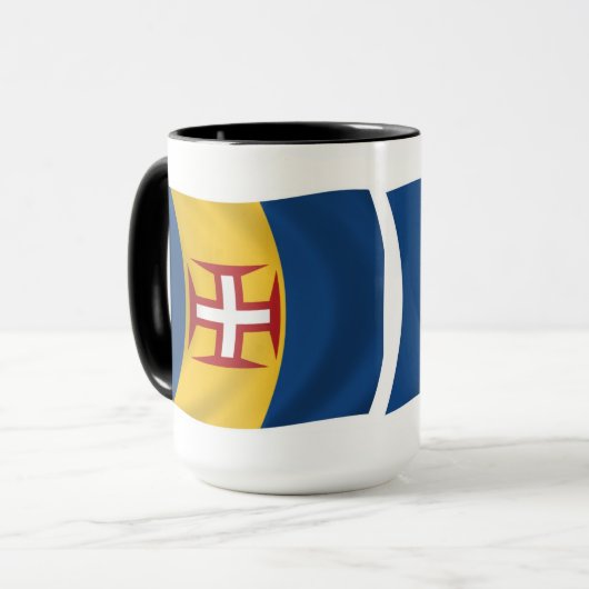 マデイラ国旗のマグカップ マグカップ (正面左)