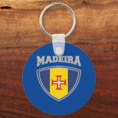 マデイラ国旗の盾 キーホルダー (正面)