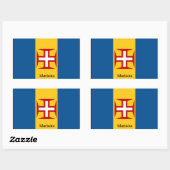 マデイラ国旗 長方形シール (シート)