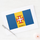 マデイラ国旗 長方形シール (封筒)