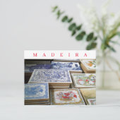マデイラ土産タイル表示はがき ポストカード (スタンド正面)