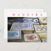 マデイラ土産タイル表示はがき ポストカード (正面/裏面)