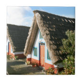 マデイラ島の写真とサンタナの典型的な家 タイル (正面)