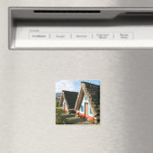 マデイラ島の写真とサンタナの典型的な家 マグネット (インサイチュ (食洗機))