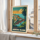 マデイラ島の旅ポスター ビンテージ壁画 ポスター