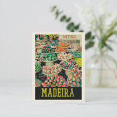 マデイラ市伝統的場イラストレーションポルトガル ポストカード (スタンド正面)